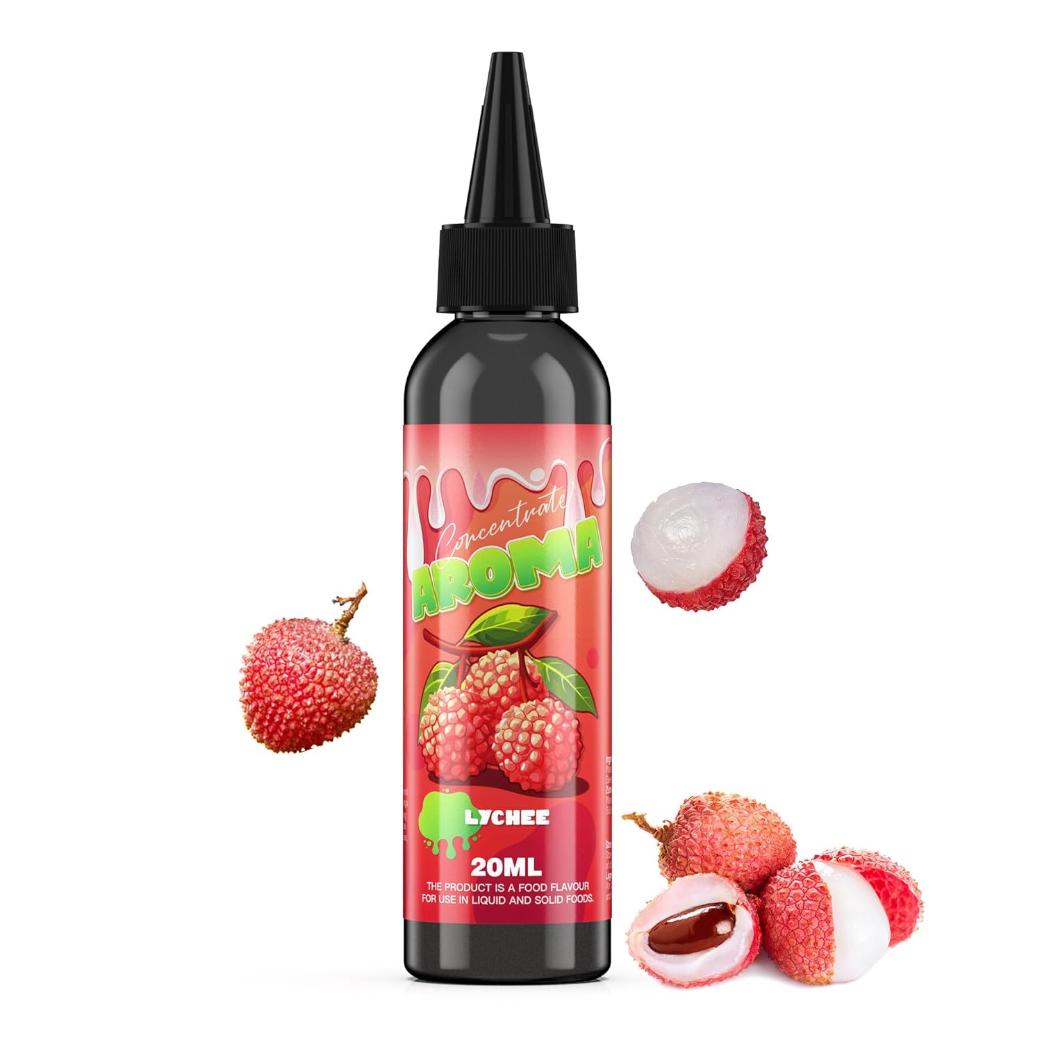 FURUN Litschi Aromakonzentrat, hochdosiertes Lebensmittelaroma, 20ml in 120ml Flasche, einfaches Mischen, intensives Tropenfruchtaroma für Fruchtgelees, Desserts, Getränke DIY